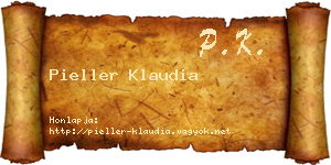 Pieller Klaudia névjegykártya